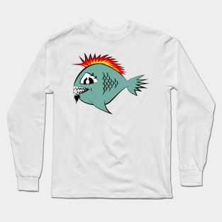 Fish, fish, pisces... graff drawing Long Sleeve T-Shirt